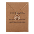 Buddha Lotus Pendant Short Necklace - Good Karma