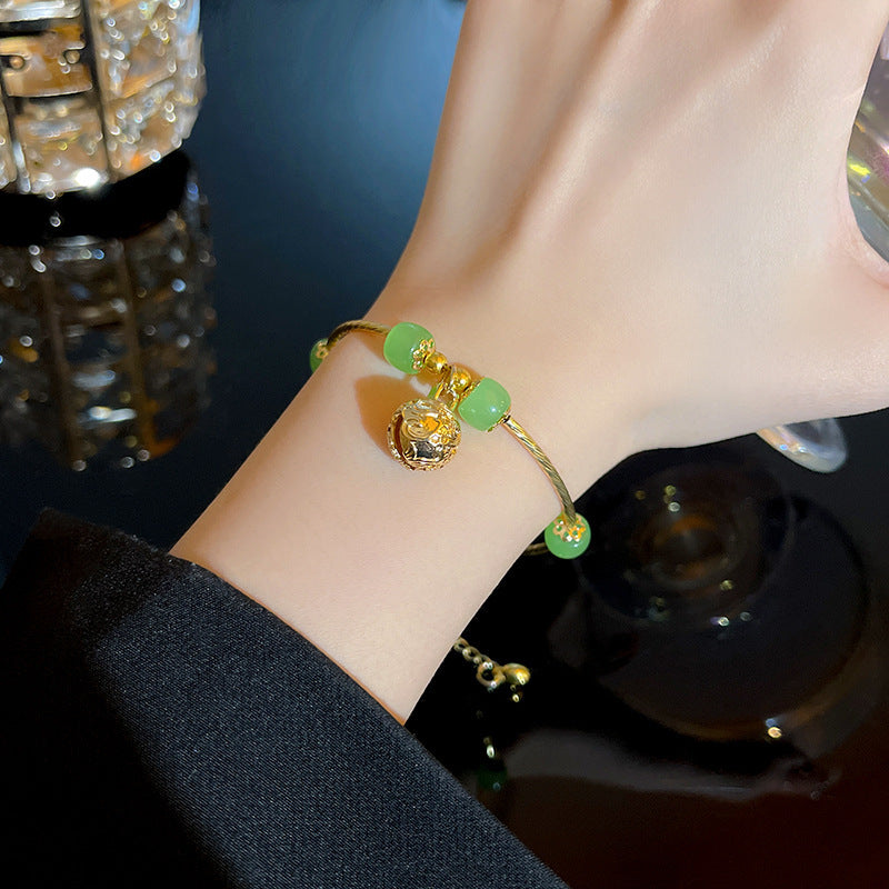 Colorful Cute Beaded Bracelet with Niche Pearl