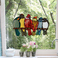 Alloy Colorful Art Double-Sided Oil Drip Bird Decor