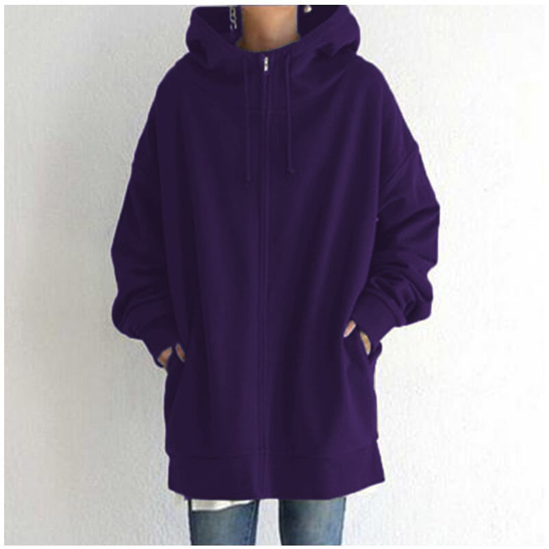 Personalized Long Plus Fleece Zipper Hooded Sweater