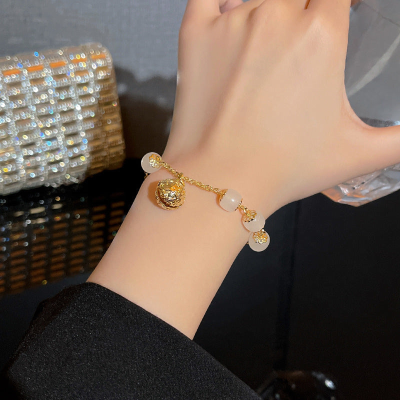 Colorful Cute Beaded Bracelet with Niche Pearl