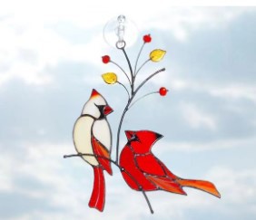 Alloy Colorful Art Double-Sided Oil Drip Bird Decor