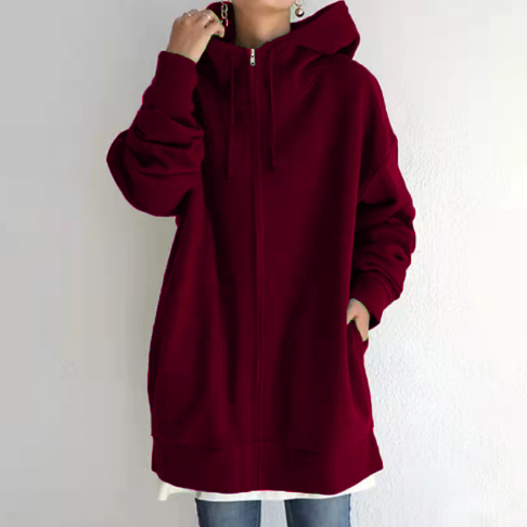 Personalized Long Plus Fleece Zipper Hooded Sweater