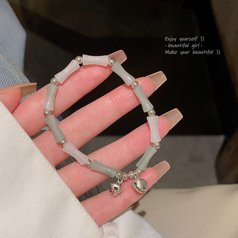 Colorful Cute Beaded Bracelet with Niche Pearl